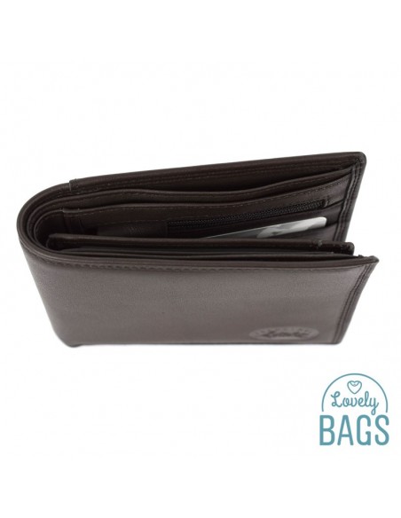 Cartera Americana de hombre con departamento secreto para billetes, Francinel - VENISE en Piel de Vaca