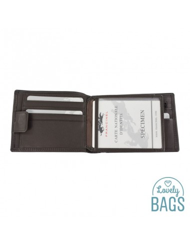 Cartera Americana de hombre con departamento secreto para billetes, Francinel - VENISE en Piel de Vaca