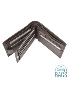 Cartera Americana de hombre con departamento secreto para billetes, Francinel - VENISE en Piel de Vaca 2