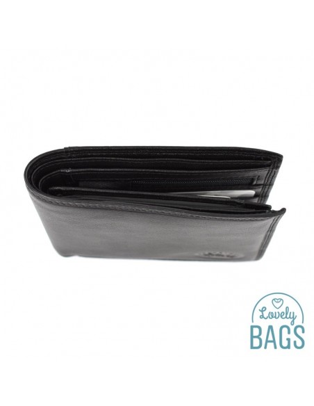 Cartera Americana de hombre con departamento secreto para billetes, Francinel - VENISE en Piel de Vaca