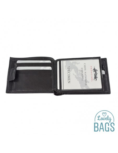 Cartera Americana de hombre con departamento secreto para billetes, Francinel - VENISE en Piel de Vaca