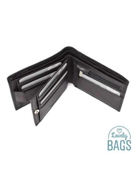 Cartera Americana de hombre con departamento secreto para billetes, Francinel - VENISE en Piel de Vaca