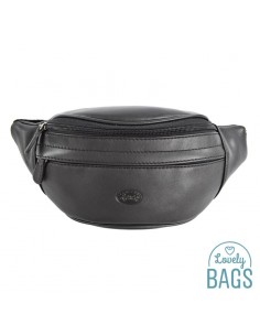 Bolsa de cintura de pele negra Francinel - Palermo 2
