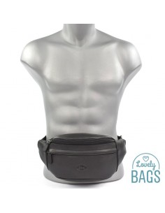 Riñonera de piel negra Francinel - Palerme