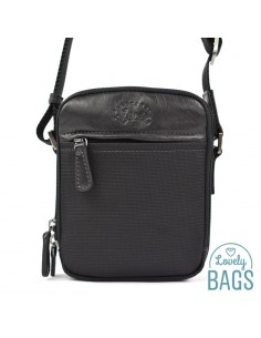 Bolsa Tiracolo Pequena de homem Francinel - Porto, lona combinado com couro