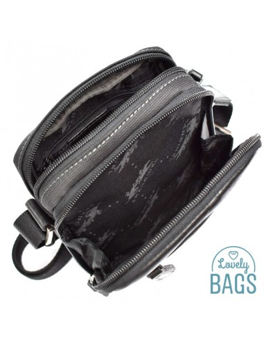 Bandolera Pequeña de Hombre, Francinel - PORTO  en Lona combinada con Piel