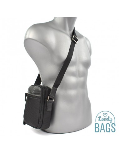 Bolsa Tiracolo Pequena de homem Francinel - Porto, lona combinado com couro