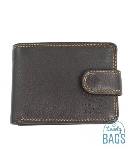 Cartera Americana d'Home amb tanca, JAGUAR - BOSTON amb Pell