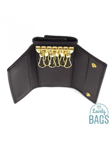 Llavero doble para 12 llaves Ramito - Seda, en piel de alta calidad