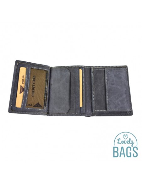 Cartera de Hombre con monedero, PRIVATA - LABEL en Piel