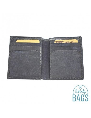 Cartera con tarjetero de Hombre Privata - Label en Piel