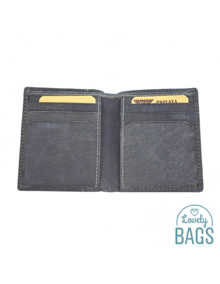 Cartera con tarjetero de Hombre Privata - Label en Piel