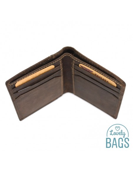 Cartera con tarjetero de Hombre Privata - Label en Piel