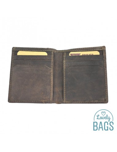 Cartera con tarjetero de Hombre Privata - Label en Piel