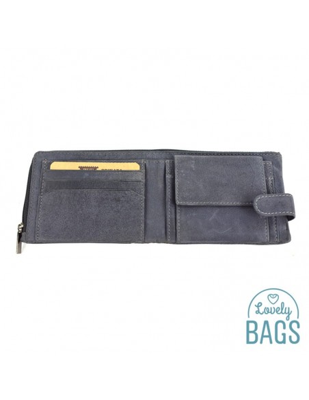 Cartera Americana d'Home amb tanca, PRIVATA - LABEL amb Pell