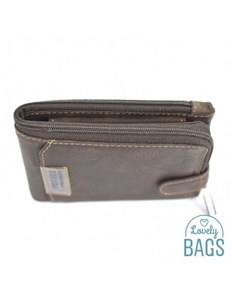 Cartera Americana de Hombre con cierre, PRIVATA - LABEL en Piel