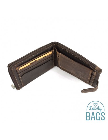 Cartera Americana de Hombre con cierre, PRIVATA - LABEL en Piel