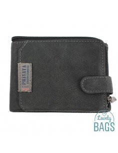 Cartera Americana d'Home amb tanca, PRIVATA - LABEL amb Pell 2