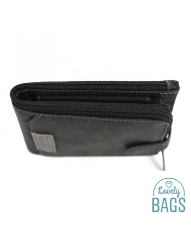 Cartera Americana d'Home amb tanca, PRIVATA - LABEL amb Pell