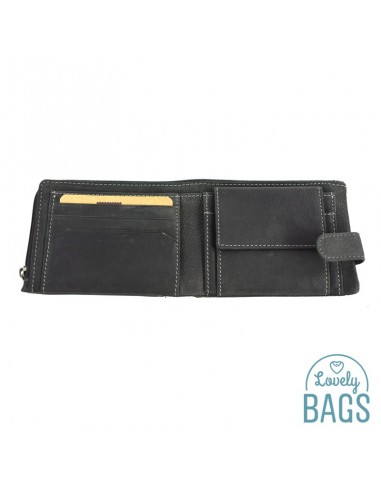 Cartera Americana d'Home amb tanca, PRIVATA - LABEL amb Pell