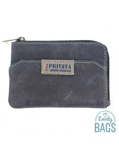 Moneder amb Clauer unisex, PRIVATA - LABEL amb Pell