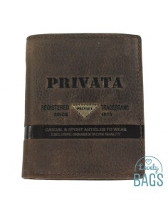 Cartera Targeter d'Home, PRIVATA - METAL amb Pell