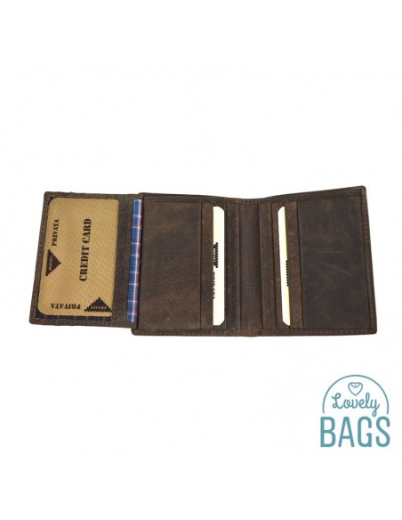 Cartera Targeter d'Home, PRIVATA - METAL amb Pell