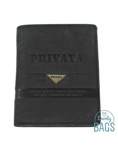 Cartera Targeter d'Home, PRIVATA - METAL amb Pell