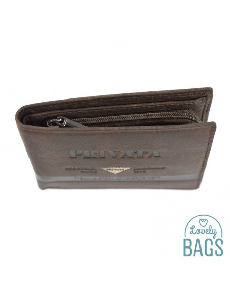 Cartera Americana d'Home, PRIVATA - METAL amb Pell