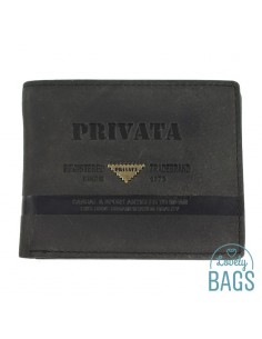 Cartera Americana de Hombre, PRIVATA - METAL en Piel 2