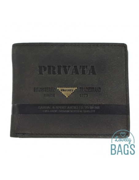 Cartera Americana d'Home, PRIVATA - METAL amb Pell