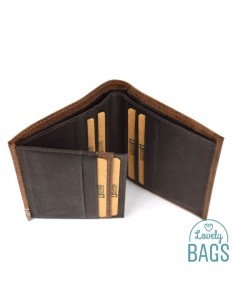 Cartera targeter d'Home, CORONEL TAPIOCA - COMBINAT fet amb Pell de Búfal combinat amb Lona 2