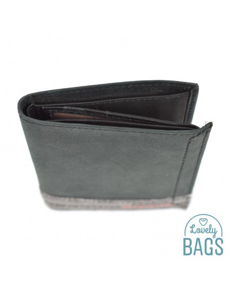 Cartera targeter d'Home, CORONEL TAPIOCA - COMBINAT fet amb Pell de Búfal combinat amb Lona