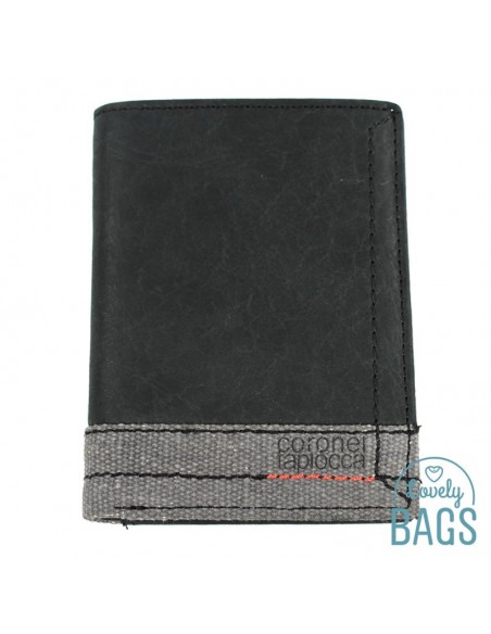 Cartera con monedero Coronel Tapioca  - COMBINAT hecho en Piel de búfalo combinado con lona