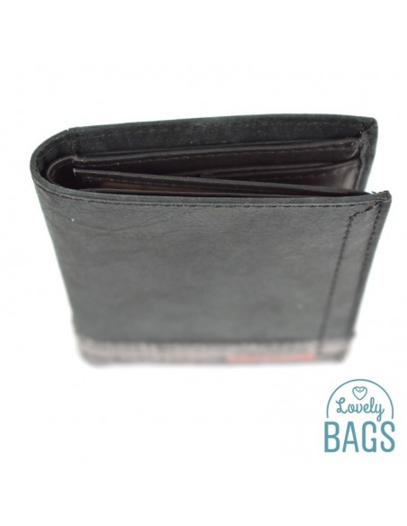 Cartera con monedero Coronel Tapioca  - COMBINAT hecho en Piel de búfalo combinado con lona