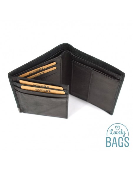 Cartera con monedero Coronel Tapioca  - COMBINAT hecho en Piel de búfalo combinado con lona