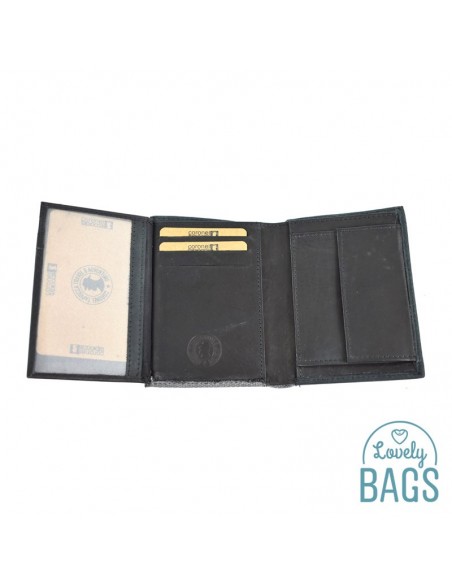 Cartera con monedero Coronel Tapioca  - COMBINAT hecho en Piel de búfalo combinado con lona