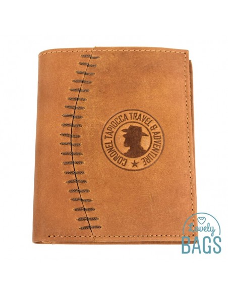 Cartera de piel con monedero Coronel Tapioca - NOBUCK