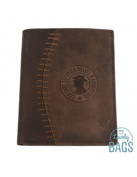 Cartera de piel con monedero Coronel Tapioca - NOBUCK