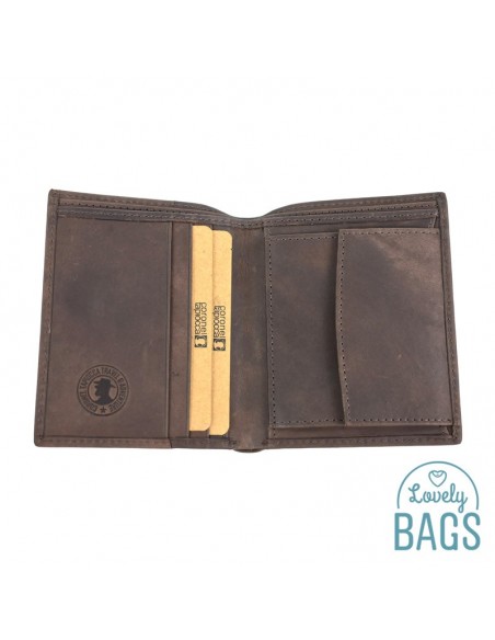 Cartera d'Home amb moneder, Coronel Tapioca - NOBUCK amb Pell Hunter