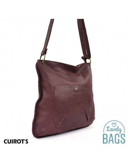 Bolso Bandolera plana de Mujer, Cuirots - fabricado en Piel Dakota