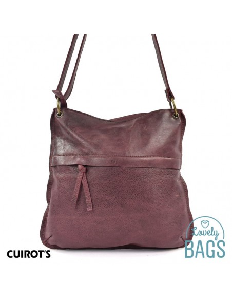 Bolso Bandolera plana de Mujer, Cuirots - fabricado en Piel Dakota