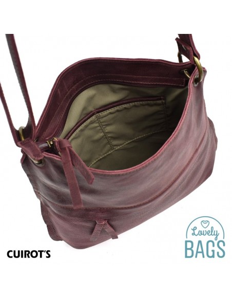 Bolso Bandolera plana de Mujer, Cuirots - fabricado en Piel Dakota