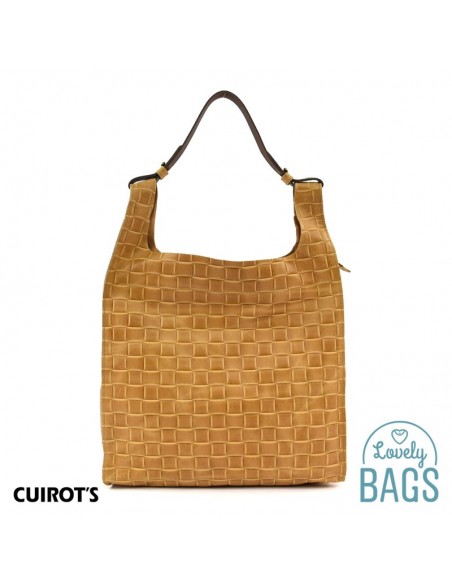 Bolso Shopper bag con una asa, grande de Mujer - Cuirots, Piel Trenzada Maverick