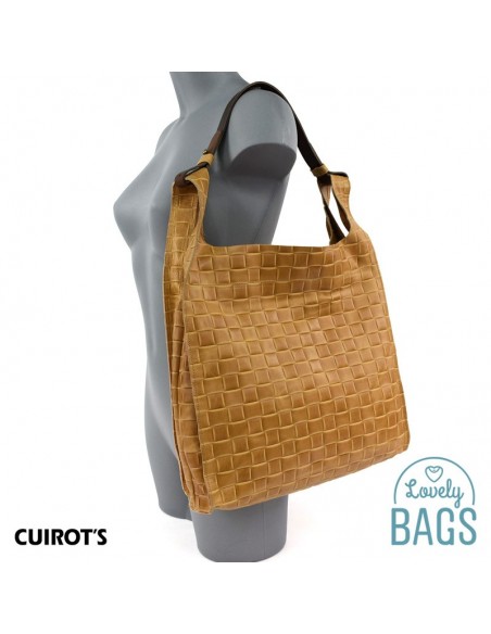 Bolso Shopper bag con una asa, grande de Mujer - Cuirots, Piel Trenzada Maverick