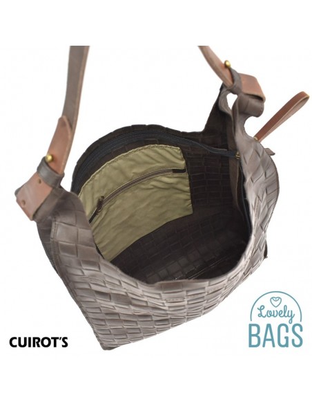 Bossa Shopper bag amb una ansa, gran de Dona - Cuirots, Pell trenada Maverick