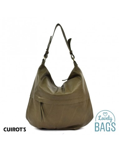 Bolso Hobo Bag plano, grande - Cuirots, piel Maverick