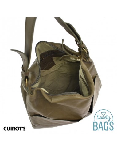 Bolso Hobo Bag plano, grande - Cuirots, piel Maverick