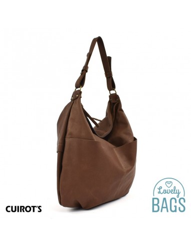 Bossa Hobo Bag pla, gran - Cuirots, pell Maverick