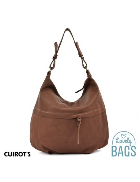 Bossa Hobo Bag pla, gran - Cuirots, pell Maverick